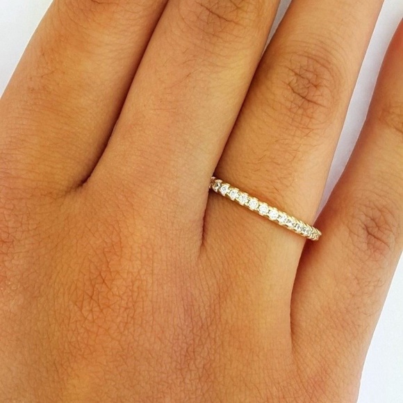 New 14k Solid White or Yellow Gold Wedding Band - Picture 8 of 15